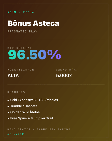 Ficha do catálogo de Bônus Asteca: dados exibidos para consulta