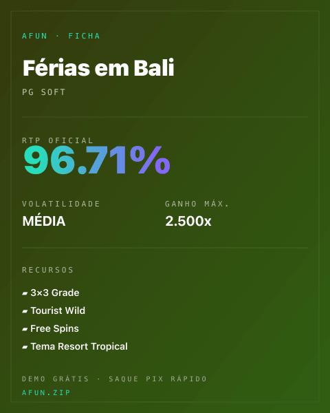 Ficha do catálogo de Férias em Bali: dados exibidos para consulta