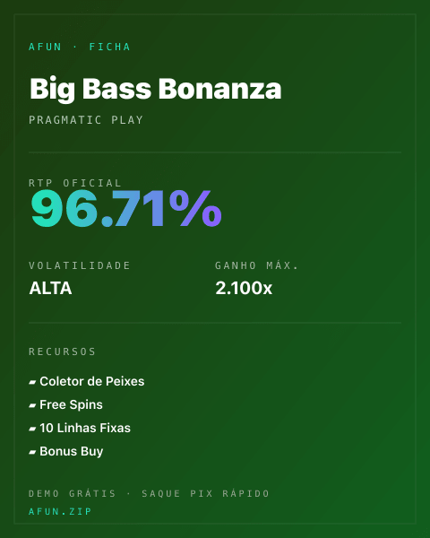 Ficha do catálogo de Big Bass Bonanza: dados exibidos para consulta