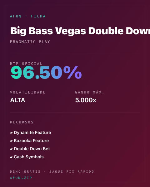 Ficha do catálogo de Big Bass Vegas Double Down Deluxe: dados exibidos para consulta