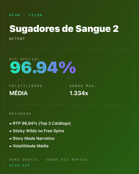 Ficha do catálogo de Sugadores de Sangue 2: dados exibidos para consulta