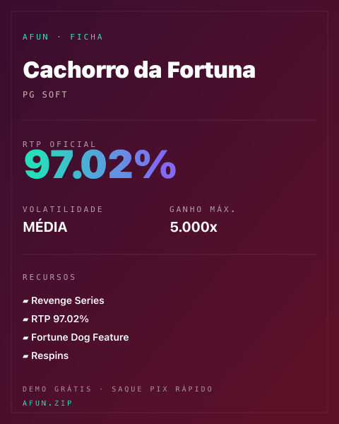 Ficha do catálogo de Cachorro da Fortuna: dados exibidos para consulta