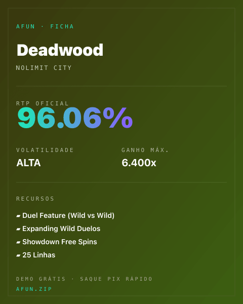 Ficha do catálogo de Deadwood: dados exibidos para consulta