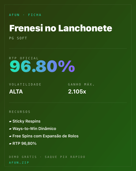 Ficha do catálogo de Frenesi no Lanchonete: dados exibidos para consulta