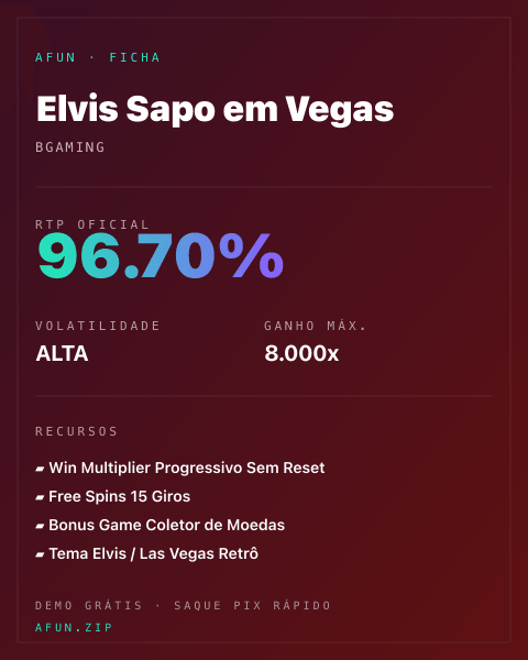 Ficha do catálogo de Elvis Sapo em Vegas: dados exibidos para consulta