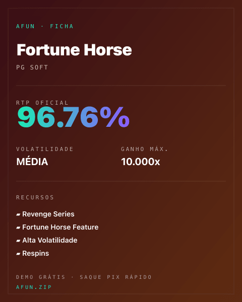 Ficha do catálogo de Fortune Horse: dados exibidos para consulta