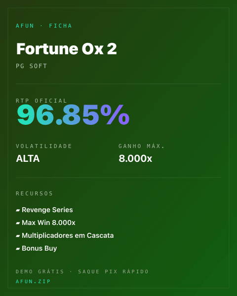 Ficha do catálogo de Fortune Ox 2: dados exibidos para consulta