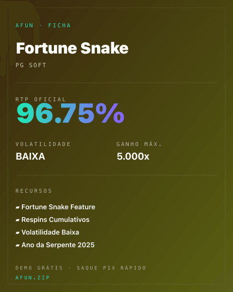Ficha do catálogo de Fortune Snake: dados exibidos para consulta