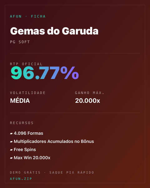 Ficha do catálogo de Gemas do Garuda: dados exibidos para consulta