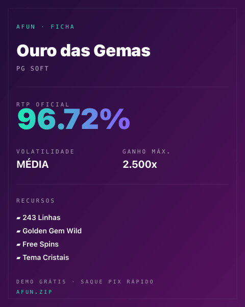Ficha do catálogo de Ouro das Gemas: dados exibidos para consulta