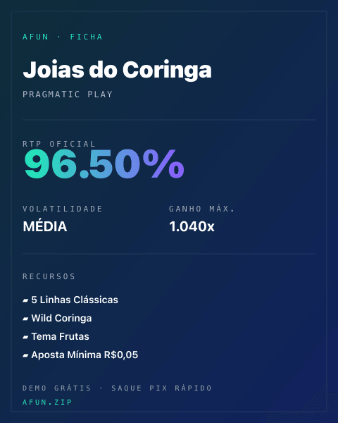 Ficha do catálogo de Joias do Coringa: dados exibidos para consulta