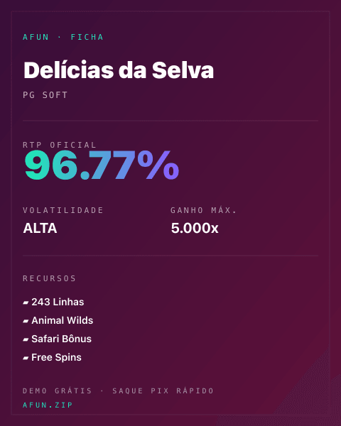 Ficha do catálogo de Delícias da Selva: dados exibidos para consulta
