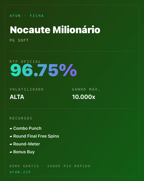 Ficha do catálogo de Nocaute Milionário: dados exibidos para consulta