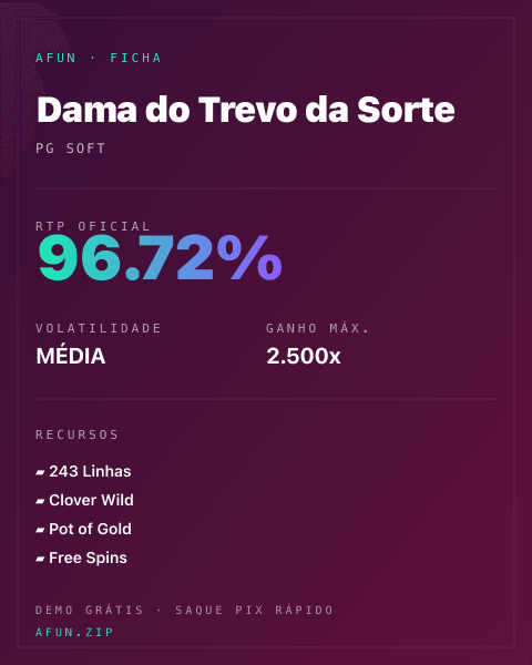 Ficha do catálogo de Dama do Trevo da Sorte: dados exibidos para consulta