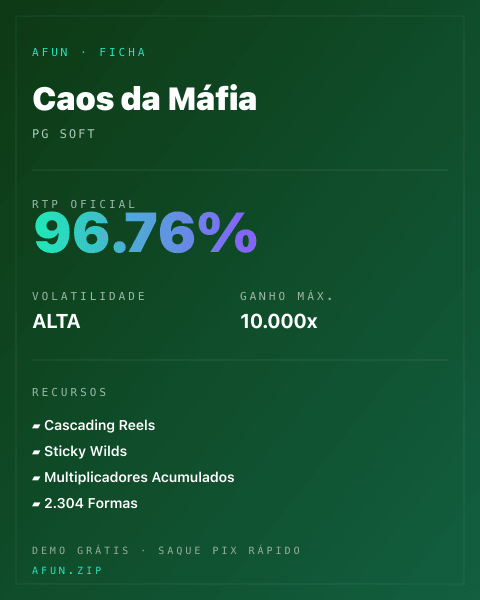Ficha do catálogo de Caos da Máfia: dados exibidos para consulta