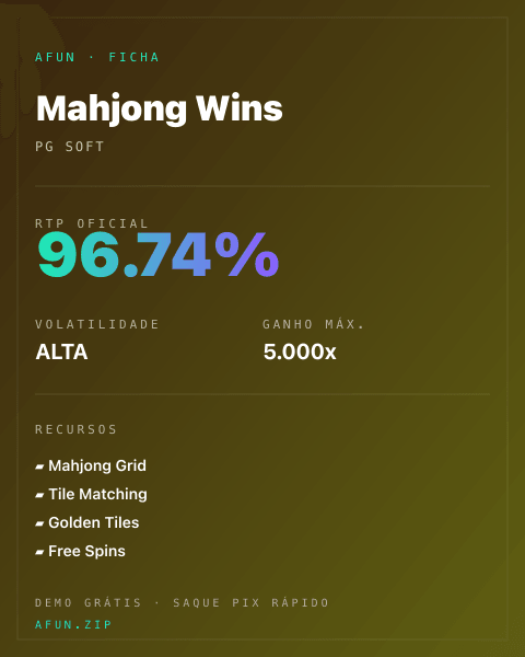 Ficha do catálogo de Mahjong Wins: dados exibidos para consulta