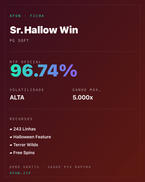 Ficha do catálogo de Sr. Hallow Win: dados exibidos para consulta