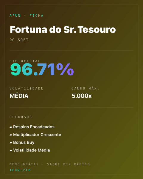 Ficha do catálogo de Fortuna do Sr. Tesouro: dados exibidos para consulta