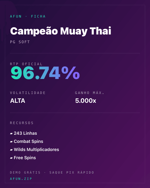 Ficha do catálogo de Campeão Muay Thai: dados exibidos para consulta