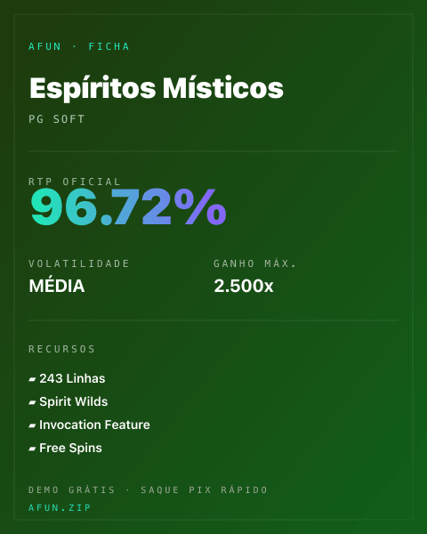 Ficha do catálogo de Espíritos Místicos: dados exibidos para consulta