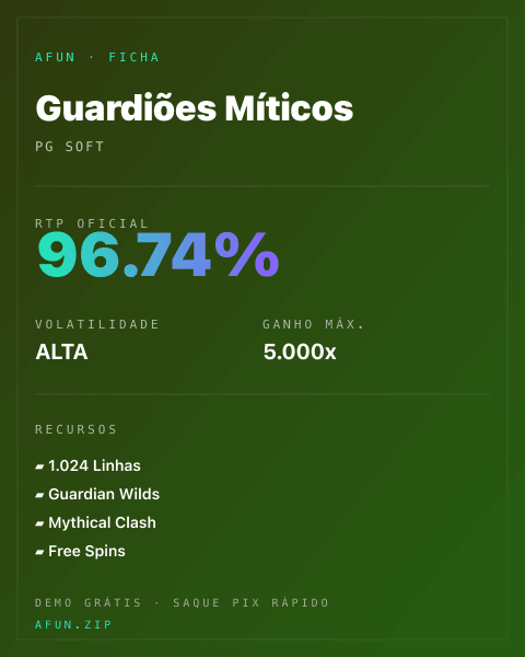 Ficha do catálogo de Guardiões Míticos: dados exibidos para consulta