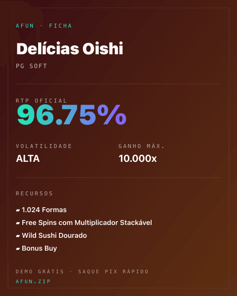 Ficha do catálogo de Delícias Oishi: dados exibidos para consulta