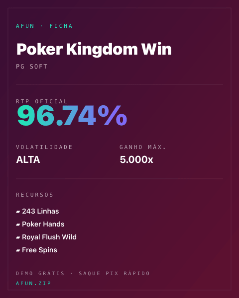 Ficha do catálogo de Poker Kingdom Win: dados exibidos para consulta