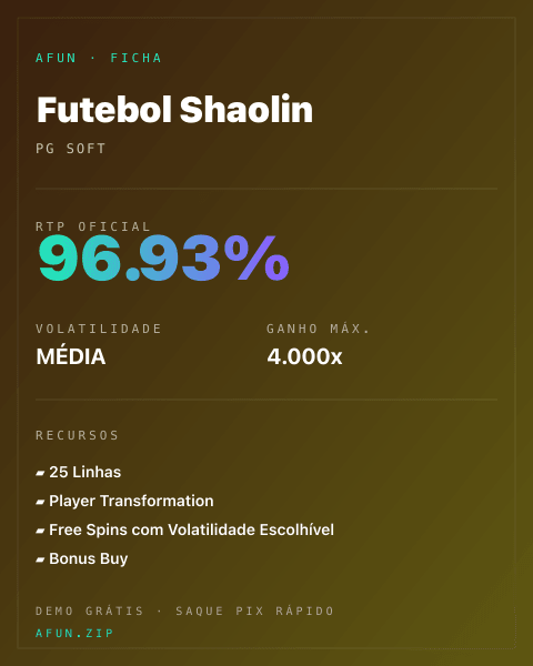 Ficha do catálogo de Futebol Shaolin: dados exibidos para consulta