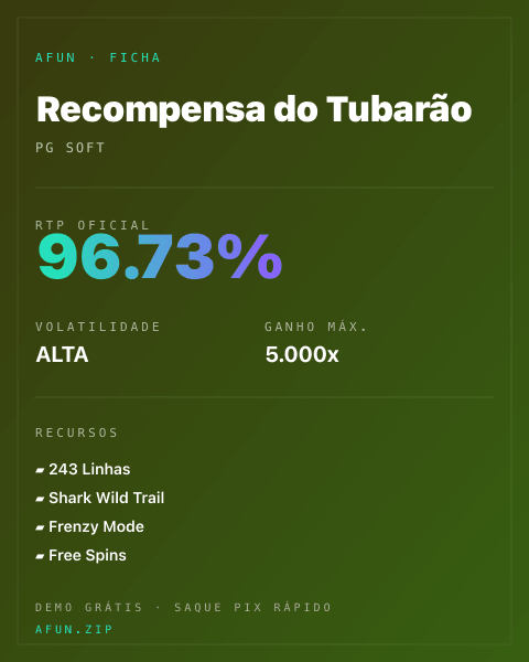 Ficha do catálogo de Recompensa do Tubarão: dados exibidos para consulta
