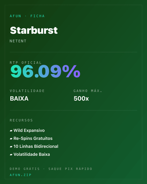 Ficha do catálogo de Starburst: dados exibidos para consulta