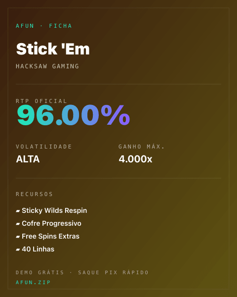 Ficha do catálogo de Stick 'Em: dados exibidos para consulta