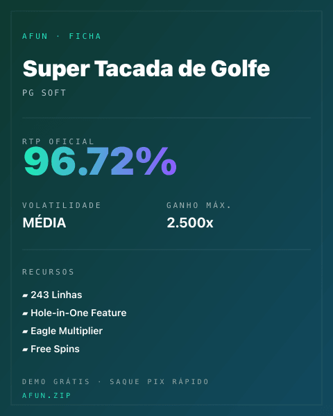 Ficha do catálogo de Super Tacada de Golfe: dados exibidos para consulta