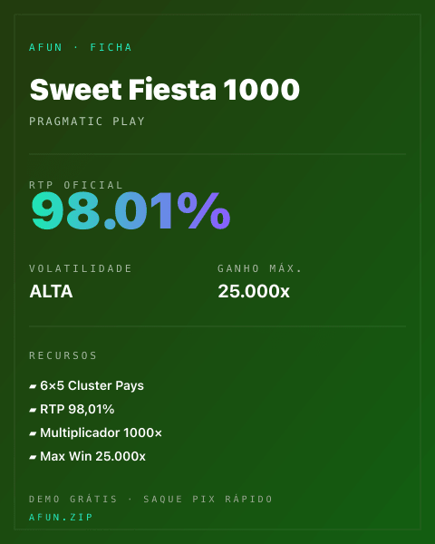 Ficha do catálogo de Sweet Fiesta 1000: dados exibidos para consulta