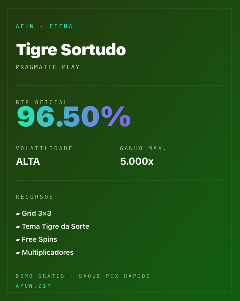 Ficha do catálogo de Tigre Sortudo: dados exibidos para consulta