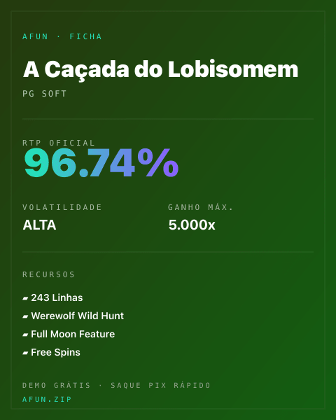 Ficha do catálogo de A Caçada do Lobisomem: dados exibidos para consulta
