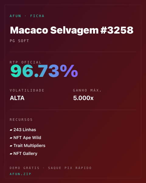 Ficha do catálogo de Macaco Selvagem #3258: dados exibidos para consulta