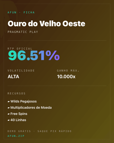 Ficha do catálogo de Ouro do Velho Oeste: dados exibidos para consulta